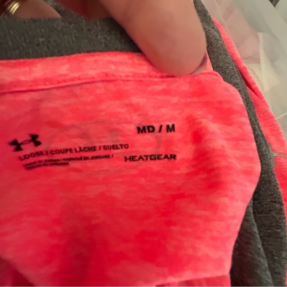 Under Armour orange gray baseball long sleeve soft tee Size M - Picture 5 of 6